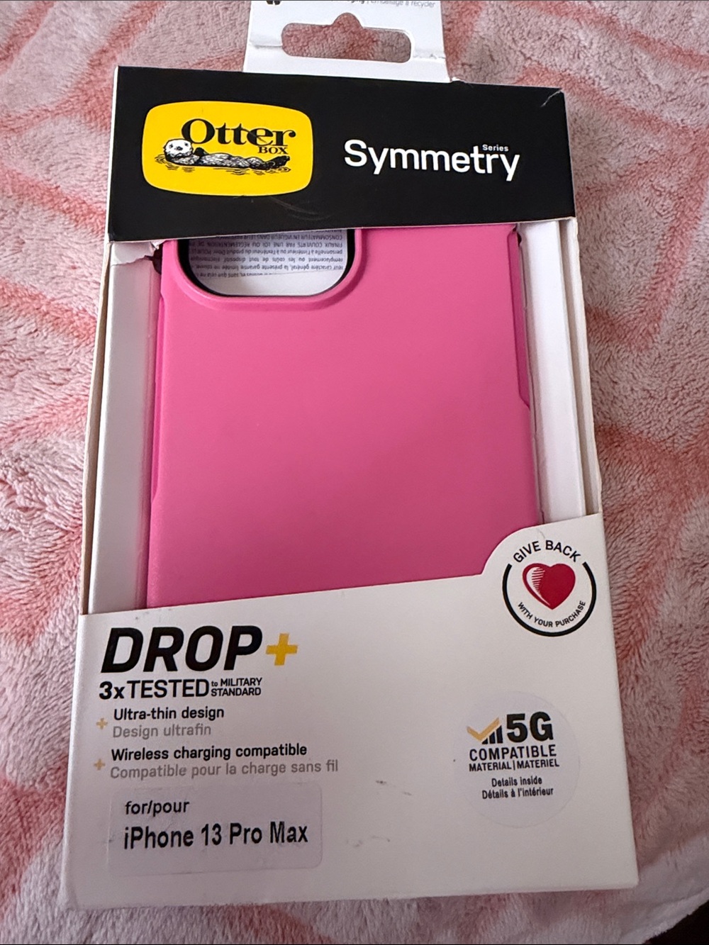 OtterBox Symmetry Series Pink Slim Case for iPhone 13 Pro Max